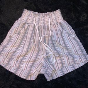 High Waisted Striped Shorts